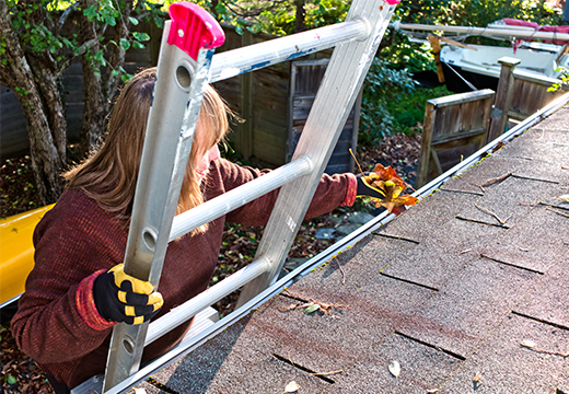 Spring cleaning home gutters