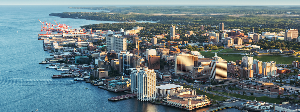Aerial view of downtown Halifax