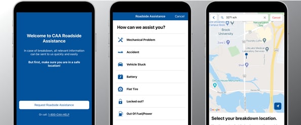 Mobile App Roadside Assistance Process