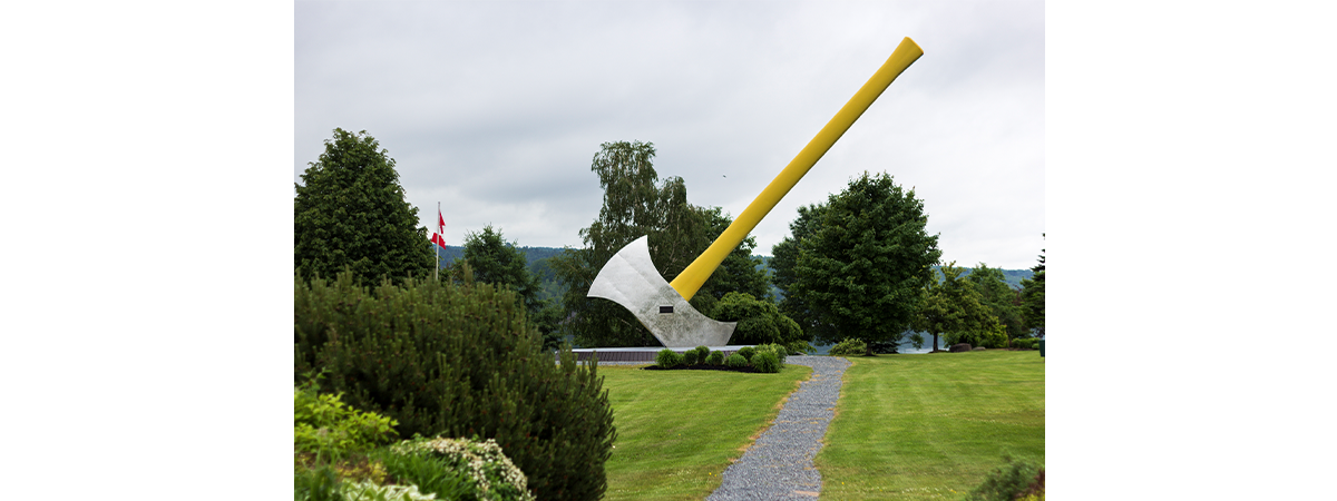 Worlds Largest Axe in Nackawic, New Brunswick