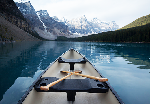 Canoe on Moraine Lake Banff National Park